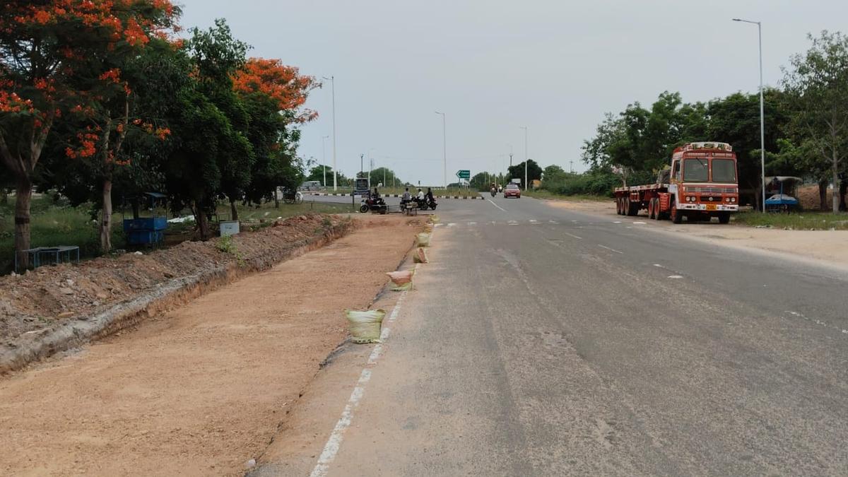 Approach road to Samayapuram being widened The Hindu